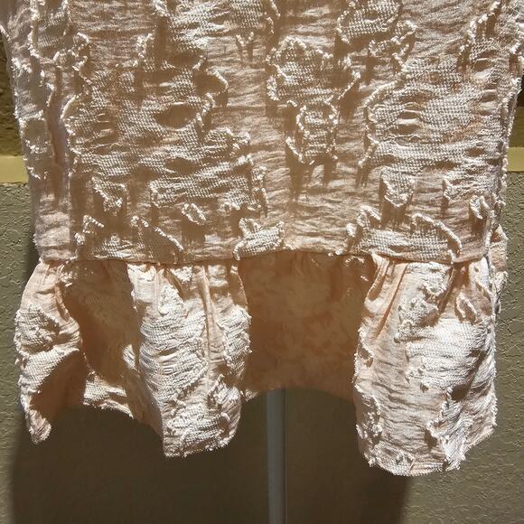 Lauren Conrad L Blouse Light  Blush Top Romantic Cottagecore Boho Chic Feminine - Picture 10 of 11